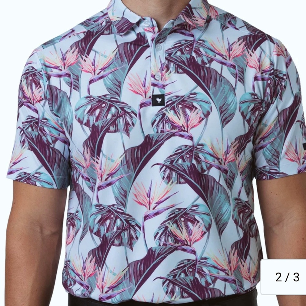 Bad Birdie Shaka Golf Polo size Large